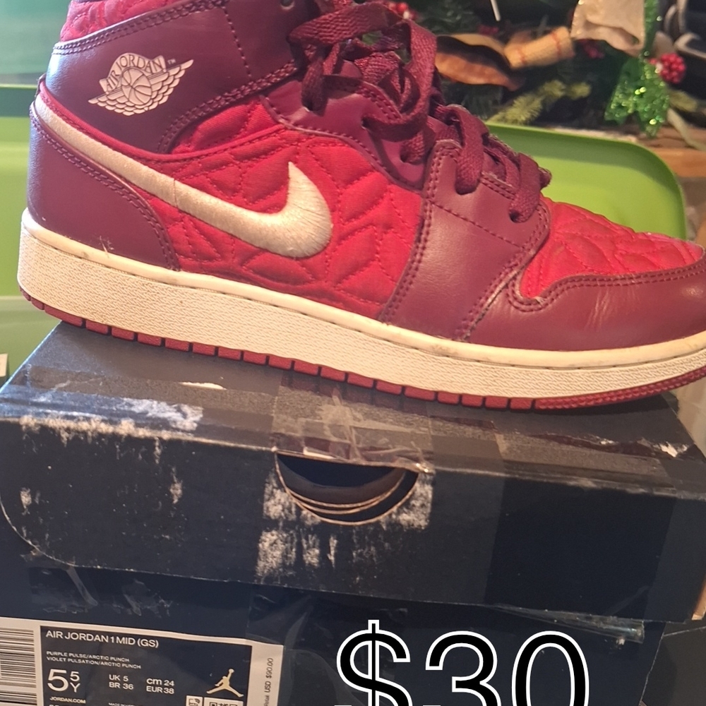Jordan Kids Sneakers Red and White